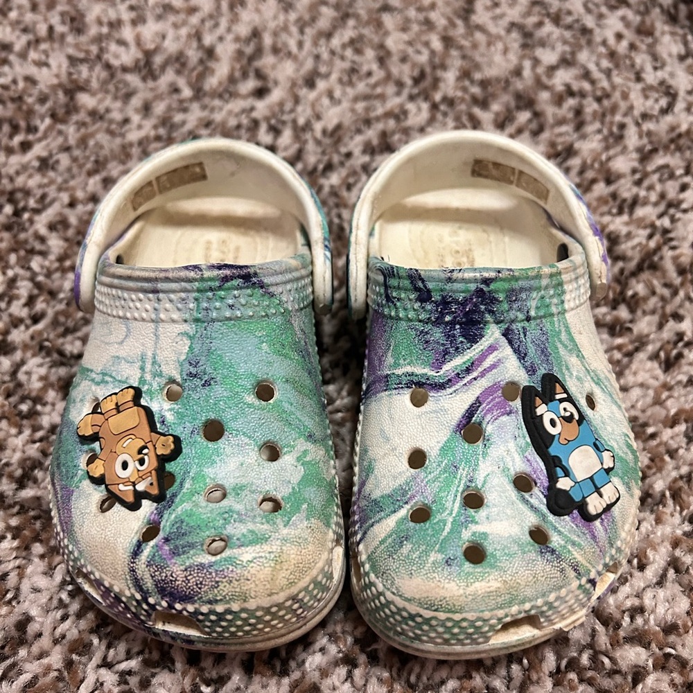 Tie dye toddler CROCS